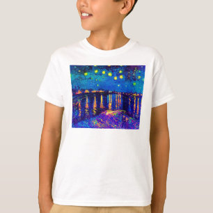 Camiseta Van Gogh - Noite Estrelada Sobre O Rhone Pop Art