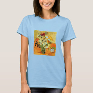 Camiseta Van Gogh Pintando Flores Fantasiosas Flores Vinhas