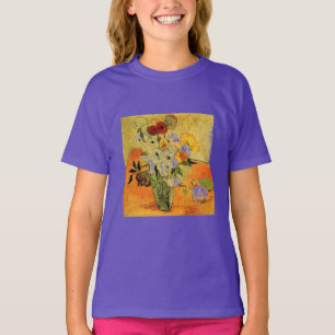 Camiseta Van Gogh que pinta videiras lunáticas das flores
