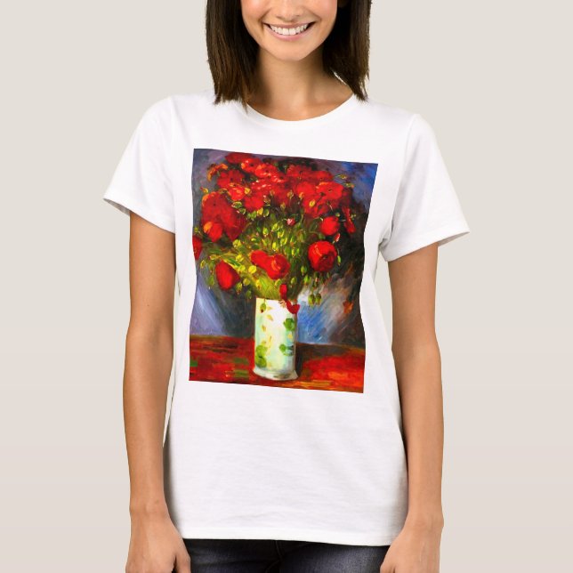 Camiseta Van Gogh Red Poppies (Frente)