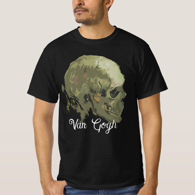 Camiseta Van Gogh Skull com Fundo de Arles (Frente)