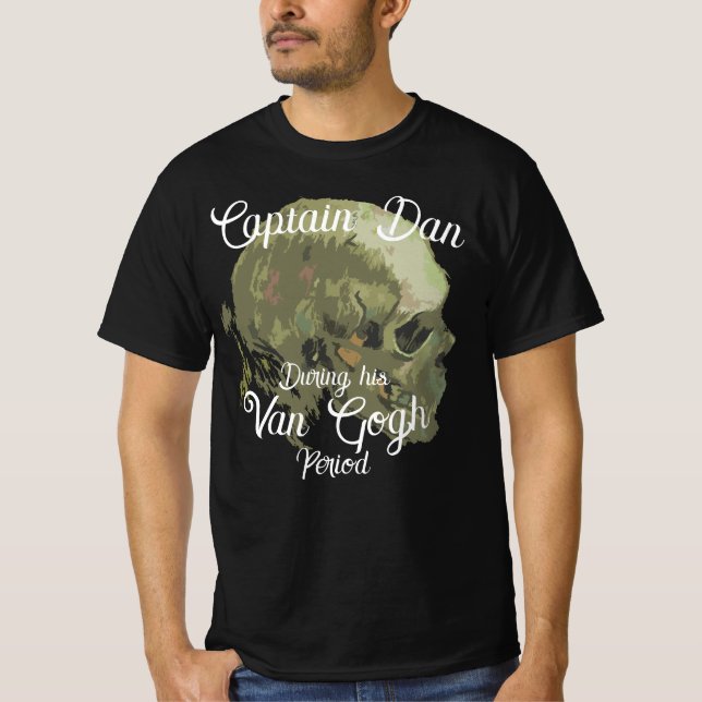 Camiseta Van Gogh Skull com Fundo de Arles (Frente)
