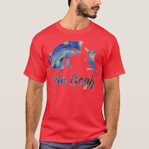 Camiseta Van Gogh Starry Night Cat Art Van Gogh Painting Ae