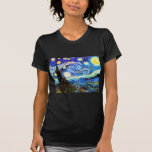 Camiseta Van Gogh Starry Night Fine Art<br><div class="desc">Starry Night,  belas artes de Vincent van Gogh.</div>