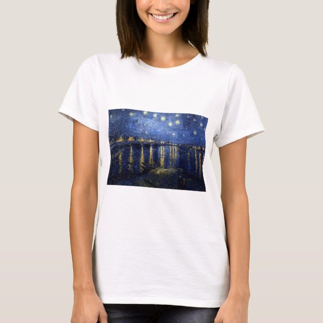 Camiseta Van Gogh Starry Night Over Rhone (Frente)
