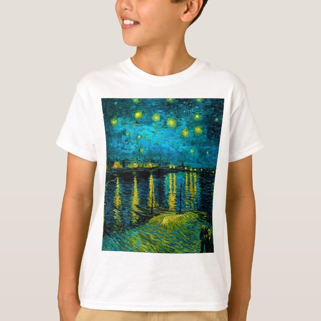 Camiseta Van Gogh Starry Night Over the Rhône (Frente)