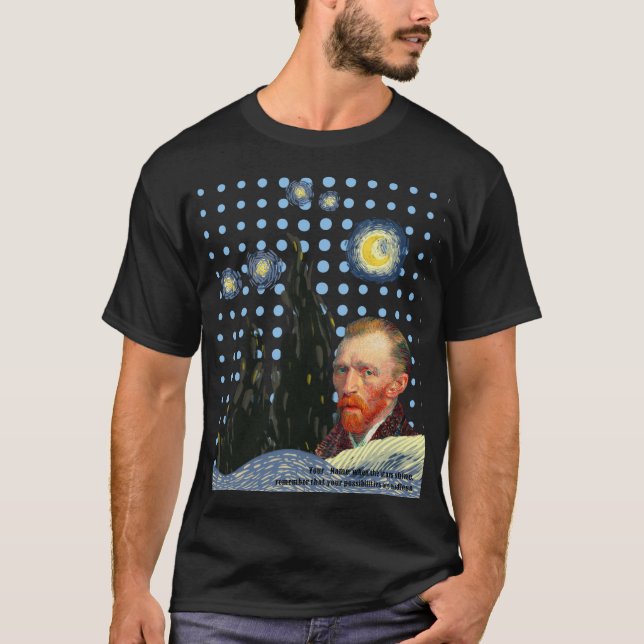 Camiseta  Van Gogh Starry Night when the stars shine (Frente)
