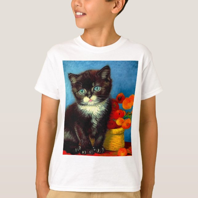 Camiseta Van Gogh Tuxedo Cat (Frente)