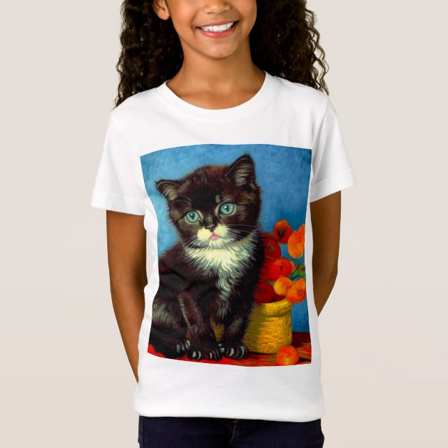 Camiseta Van Gogh Tuxedo Cat (Frente)