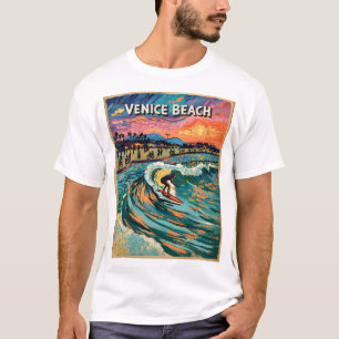 Camiseta Van Gogh Venice Beach Surf California Retro Viagem