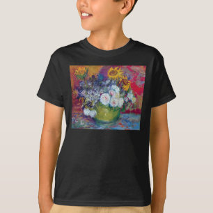 Camiseta Van Gogh - Vida Estática Com Rosas E Girassóis
