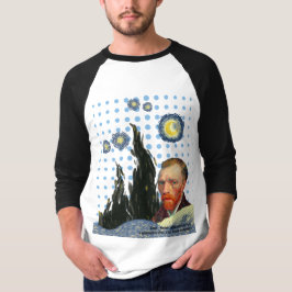 Camiseta Van Gogh with every star I see, stars face art