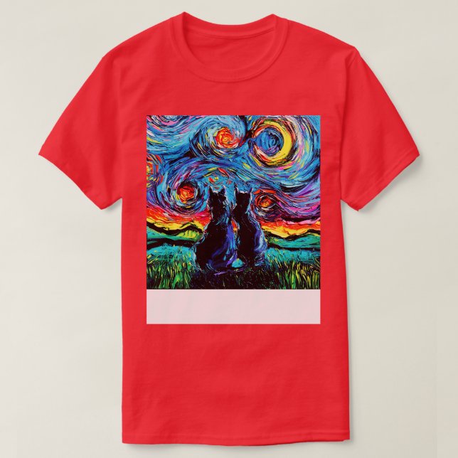 Camiseta van Goghs Cats (Frente do Design)