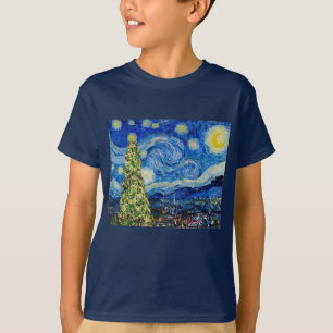 Camiseta Van Gough Starry Night - Árvore de Natal