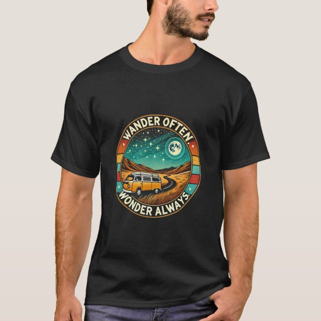 Camiseta "Van Life Adventure T-Shirt - Explore o mundo (Frente)