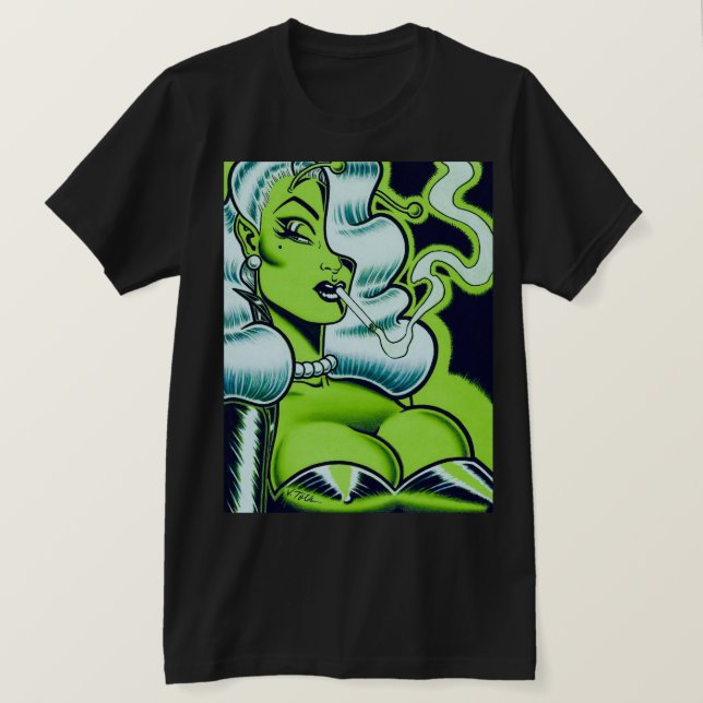 Camiseta Vana DeVinyl™/Dama Perigosa (Frente do Design)