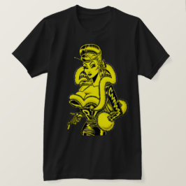 Camiseta Vana DeVinyl™/PVC e T-Shirt com pele divertida