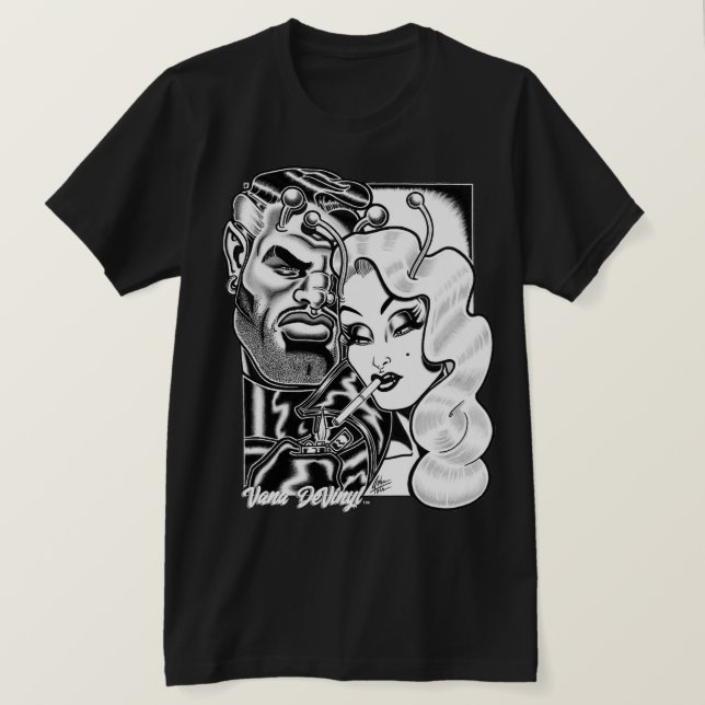 Camiseta Vana DeVinyl™/Vana e Rocco (Frente do Design)