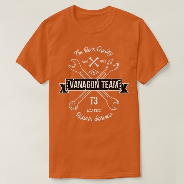 Camiseta Vanagon Team T3 Repair Service Engraçado dizendo c (Frente do Design)