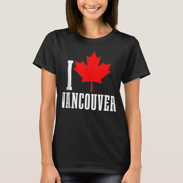 Camiseta Vancouver BC Canada Maple Leaf Canadian Flag Pride (Frente)
