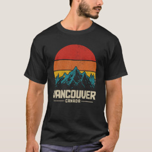 Camiseta Vancouver BC Canada Vintage Mounts Hiperligação Na
