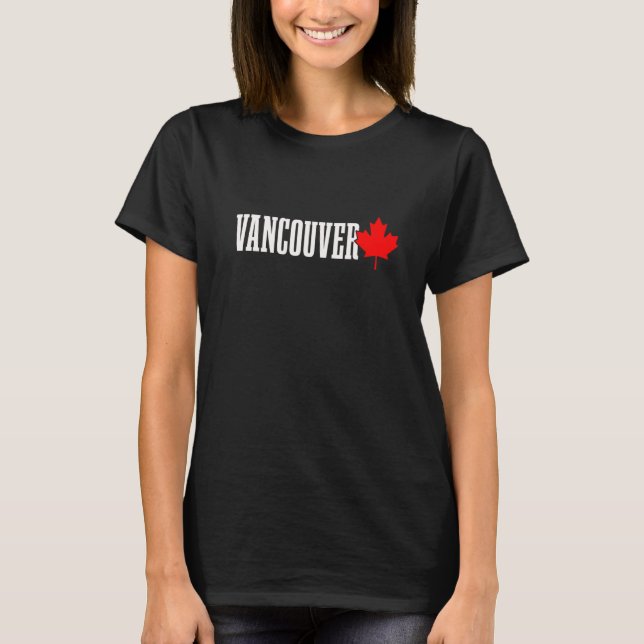Camiseta Vancouver BC Maple Leaf Canada Canadian Flag Pride (Frente)