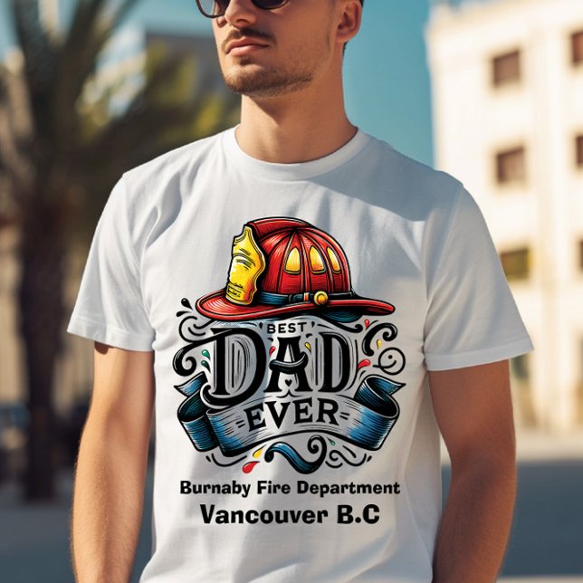Camiseta Vancouver bombeiro emblema da família (Criador carregado)