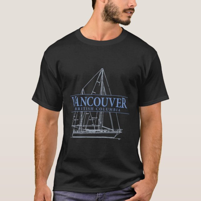 Camiseta Vancouver British Columbia Sailing (Frente)