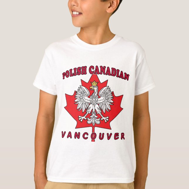 Camiseta Vancouver polonês Folha Canadense (Frente)
