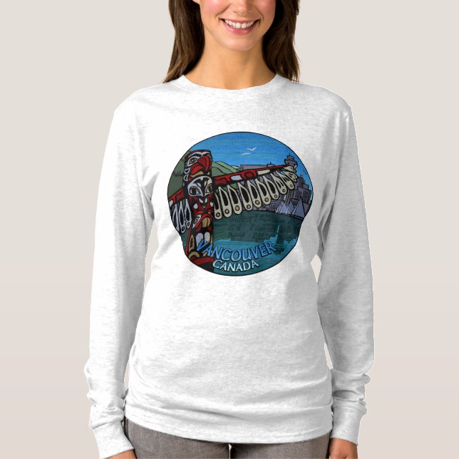 Camiseta Vancouver Souvenir Long Sleeve Shirt Canadá (Frente)