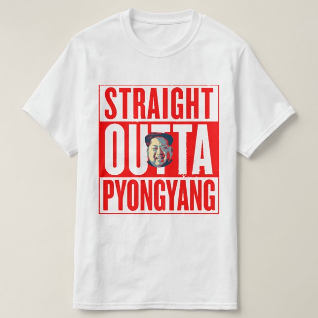 Camiseta Vândalo da Coreia do Norte do Jong-un de Kim (Frente do Design)