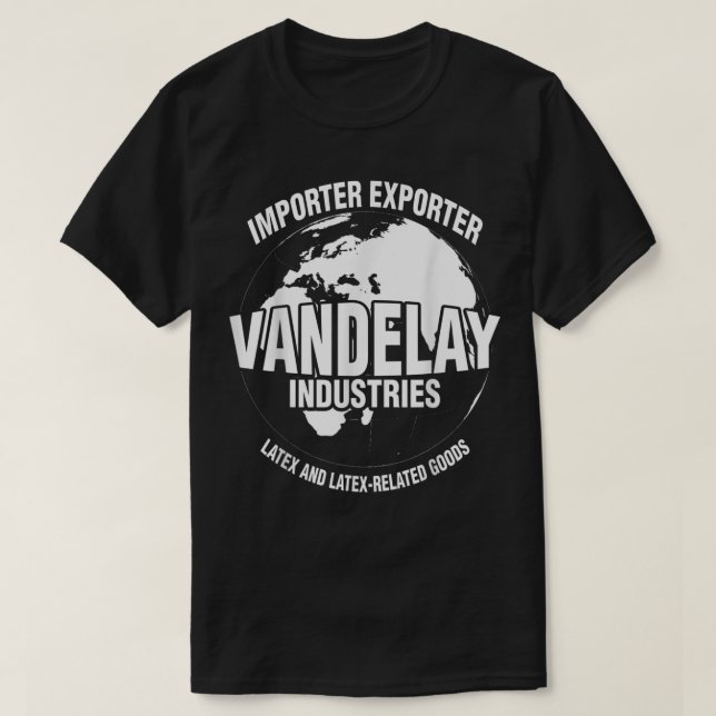 Camiseta Vandelay Industries Latex-Relacionadas Com Produto (Frente do Design)