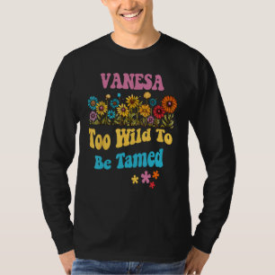 Camiseta VANESA Nome Cute Retro Girls Wildflower VANESA