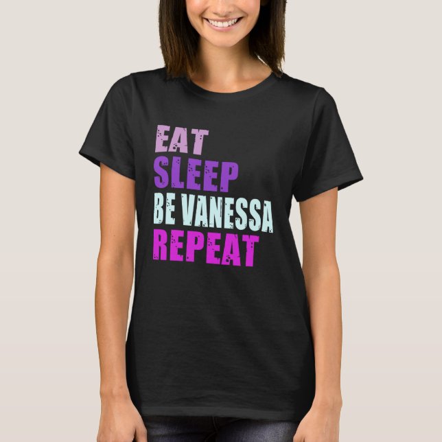 Camiseta Vanessa Coma Dormir Repita Vanessa (Frente)
