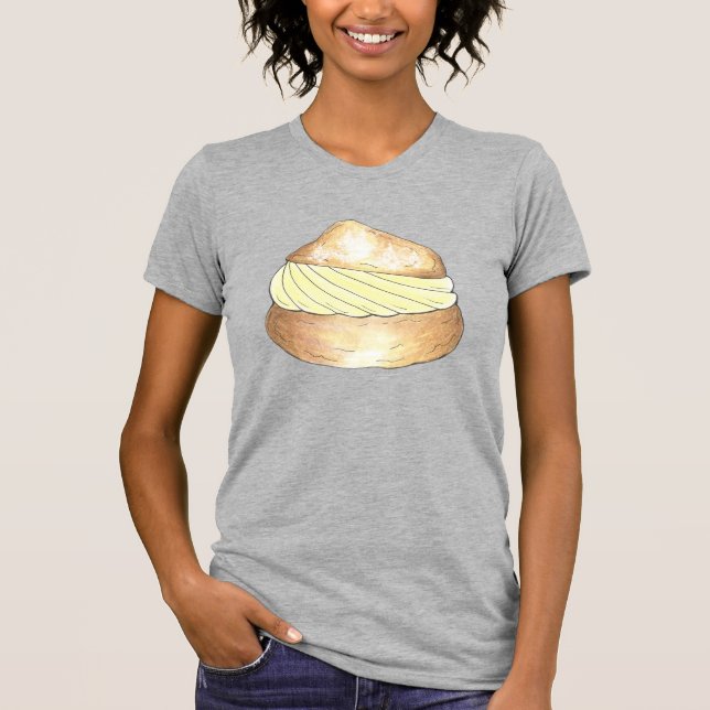 Camiseta Vanilla Cream Puff Puff Puff Creampuff Foodie Tee (Frente)