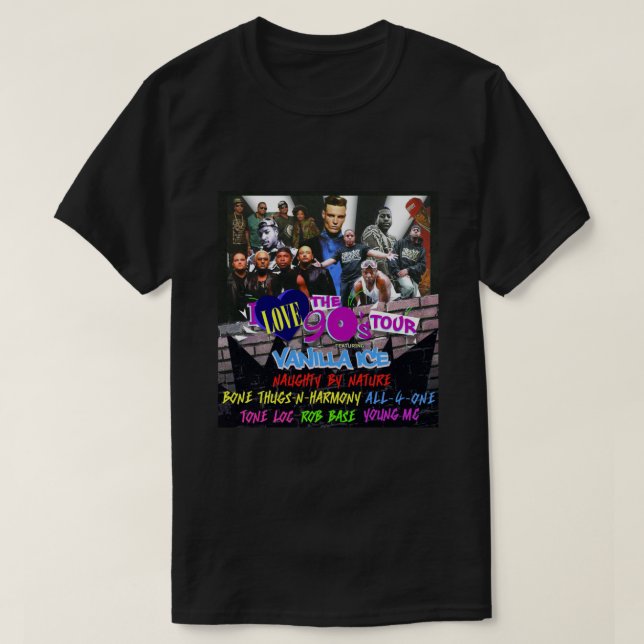 Camiseta Vanilla Ice I Love the &x27;90s 2021 Summer Tour C (Frente do Design)