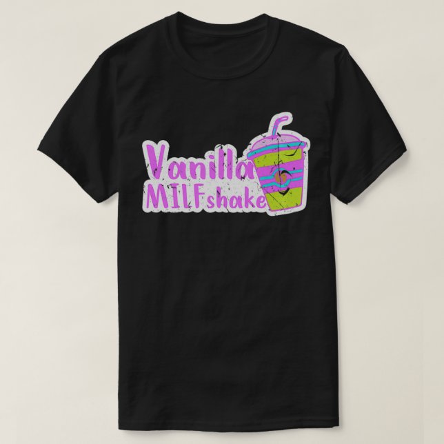 Camiseta Vanilla MILFshake Funny MILF New Mom Hot Mom Pullo (Frente do Design)