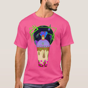 Camiseta Vanilla Ufo Com Xarope De Chocolate Boba Beber