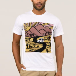 Camiseta VANLIFE Desert Cactos Mountain Explorar aventura
