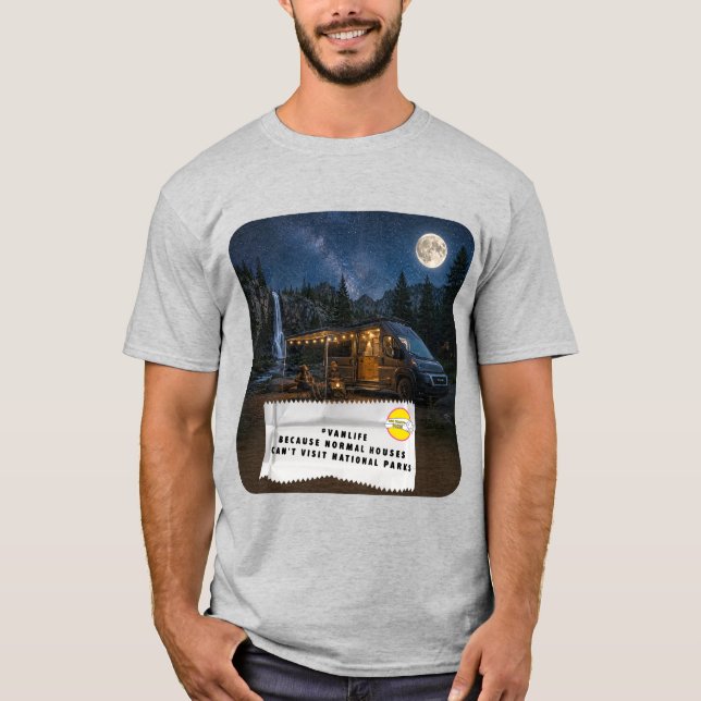 Camiseta Vanlife Piadas de Embrulho de Chiclete (Frente)