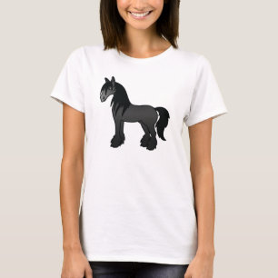 Camiseta Vanner cigano preto / Shire / Cavalo Clydesdale