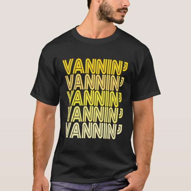 Camiseta Vannin Yellow Retro Vanner Nation Van Life (Frente)