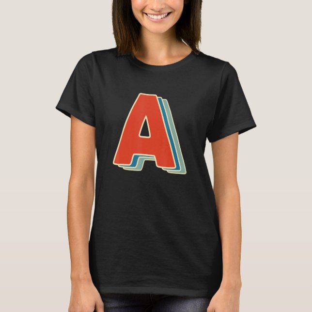 Camiseta Vantage Letter A Halloween Costume Carnival Group (Frente)