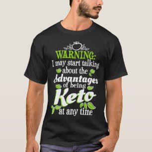 Camiseta Vantagens de ser Keto Engraçada Mulheres com Diet