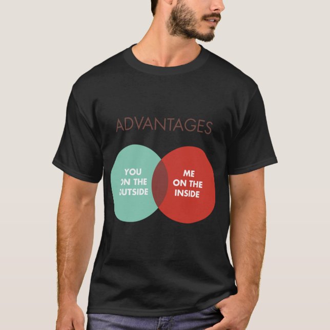 Camiseta Vantagens para ambos os lados (Frente)
