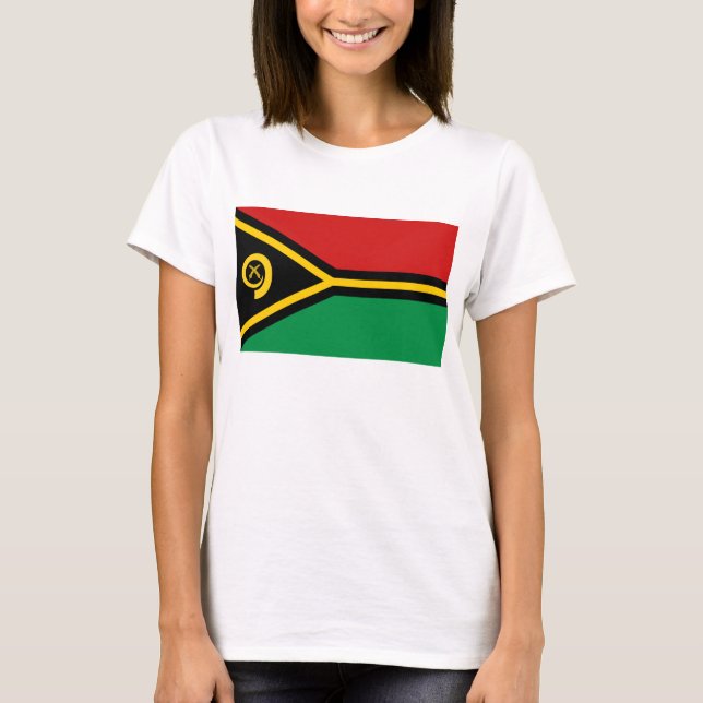 Camiseta Vanuatu Flag x Map T-Shirt (Frente)