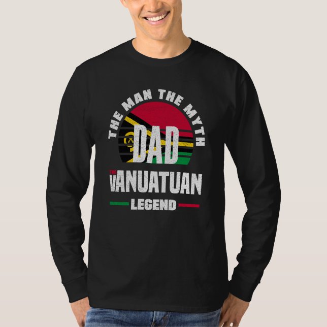 Camiseta Vanuatu Vanuatuan Vanuatu Flag Fathers Day (Frente)