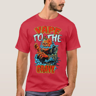 Camiseta Vape Halloween Engraçado Vapers Pumpkin
