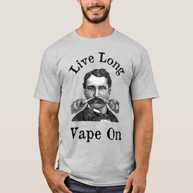 Camiseta Vape Longa Ao Vivo No T-Shirt (Frente)
