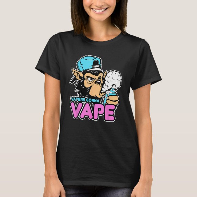 Camiseta Vapers Gonna Vape Gorilla T-Shirt Vape Tea (Frente)